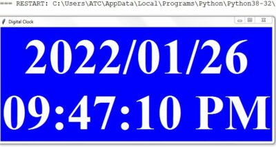 Digital Clock in Python using Tkinter CBSE Python