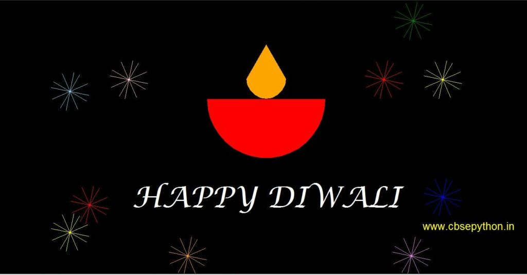Happy Diwali Python Program using Turtle