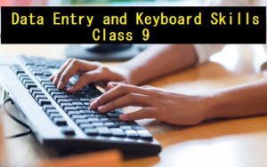 Data Entry and Keyboard Skills Class 9 Solved Question Answer