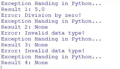 Handling Multiple Exceptions
